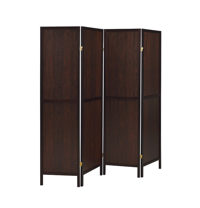 Deepika 4-panel Folding Screen Tobacco and Cappuccino - Time 2 Sleep (West Covina, CA)