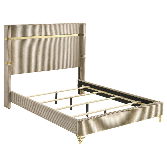 Lucia Eastern King & Queen Bed Beige & Grey - Time 2 Sleep (West Covina, CA)