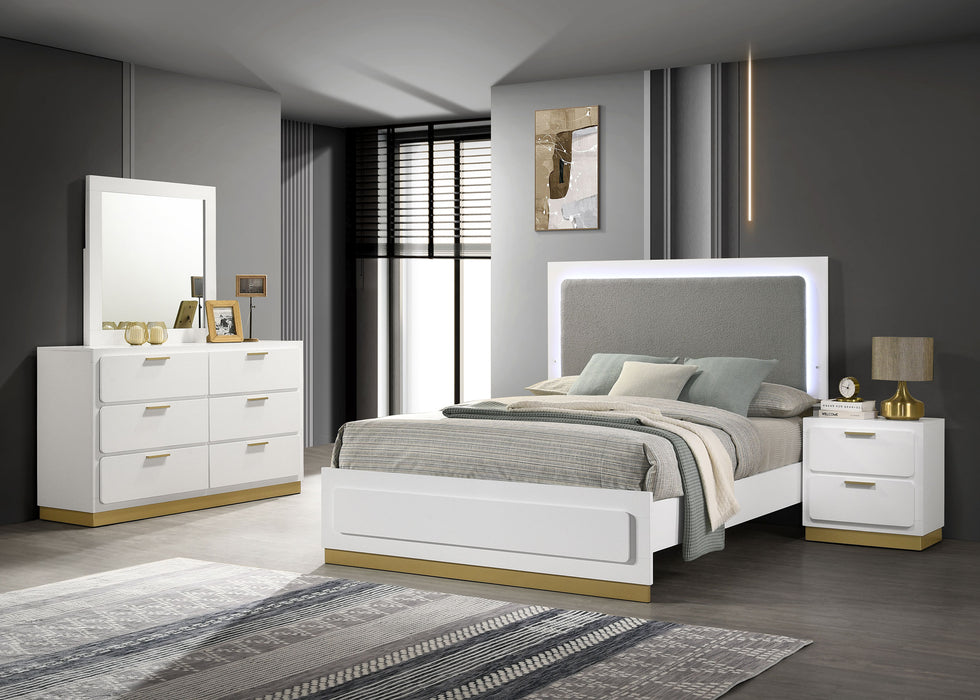Caraway 4 Pc & Pc E.King, Cal.King, & Queen Bedroom Set Black & White - Time 2 Sleep (West Covina, CA)