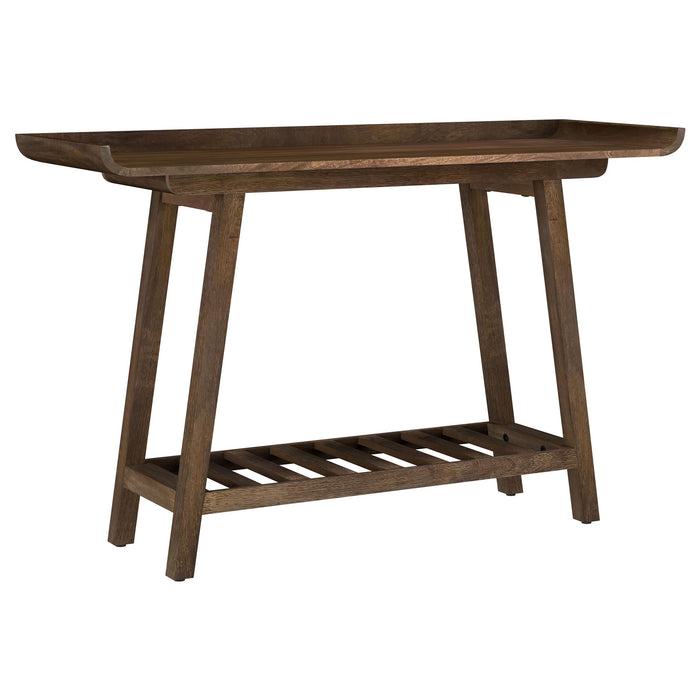 Ornelas 46-inch Console Table with Slatted Shelf Mango Brown - Time 2 Sleep (West Covina, CA)