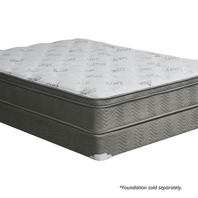 ALEKSA White, Gray 11" Euro Top Mattress, Cal.King, E.King, Full, & Queen - Time 2 Sleep (West Covina, CA)