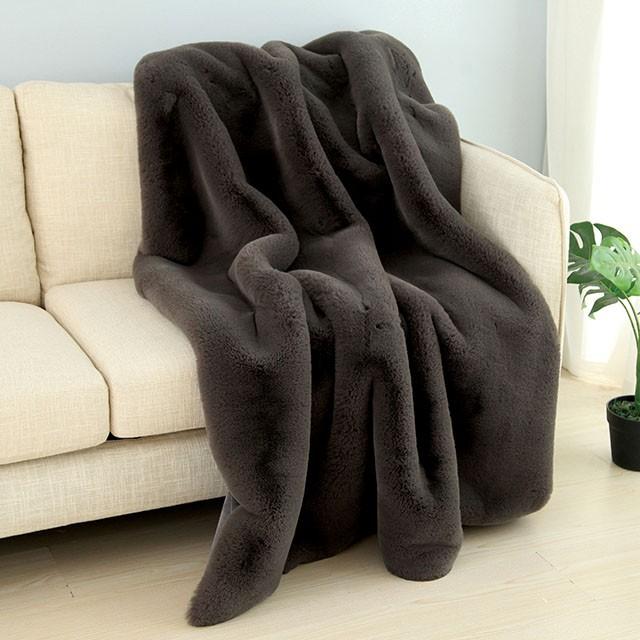 Caparica Charcoal Throw, Silver - Time 2 Sleep (West Covina, CA)