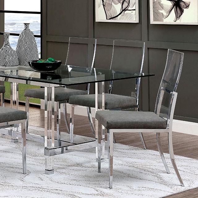 Casper 7 Pc Dining Table Set Chrome - Time 2 Sleep (West Covina, CA)