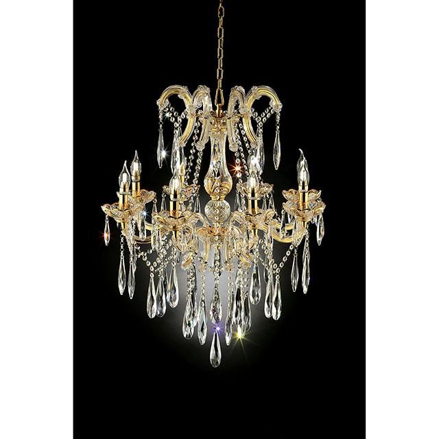Christiana Gold 35"H Ceiling Lamp Gold, Hanging Crystal - Time 2 Sleep (West Covina, CA)