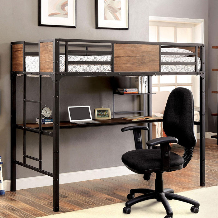 CLAPTON Black Twin Bed w/ Workstation - Time 2 Sleep (West Covina, CA)