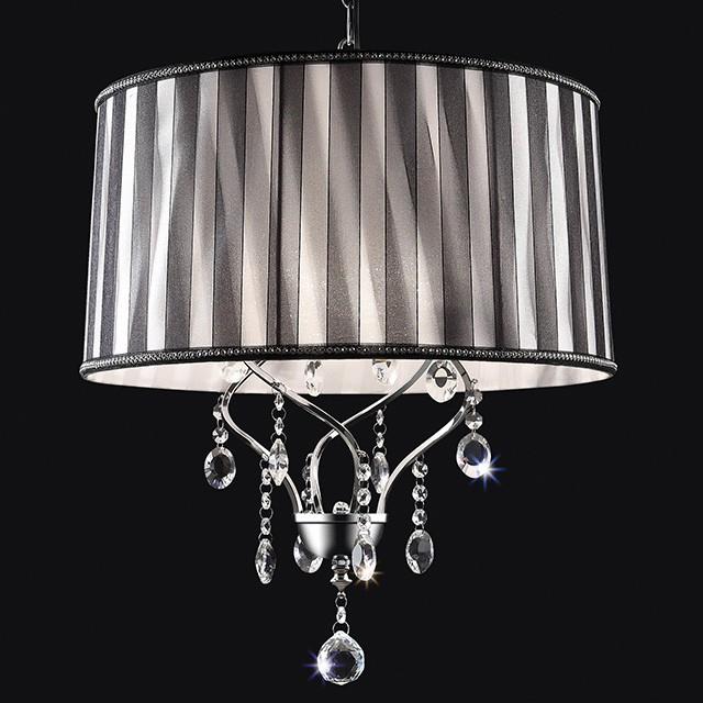 Arya Black/Chrome Ceiling Lamp, Hanging Crystal - Time 2 Sleep (West Covina, CA)