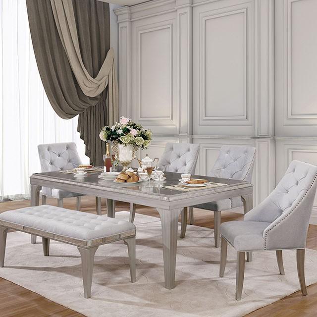DIOCLES Silver/Gray Dining Table - Time 2 Sleep (West Covina, CA)