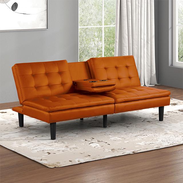Eidsberg Futon Sofa Bed Orange, Grey, Brown, & Black - Time 2 Sleep (West Covina, CA)