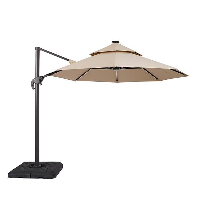 Fera 10 Ft Round Umbrella w/ LED Bulb + 37" Large Base - Time 2 Sleep (West Covina, CA)