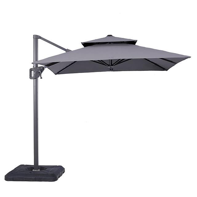 Fida 8 Ft Square Umbrella w/ Double Top + 37" Large Base - Time 2 Sleep (West Covina, CA)