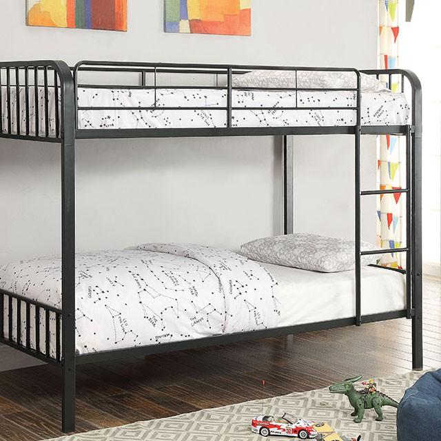 CLEMENT Black Metal Twin/Twin Bunk Bed - Time 2 Sleep (West Covina, CA)
