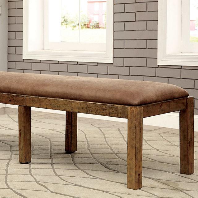 GIANNA Rustic Pine Fabric Bench - Time 2 Sleep (West Covina, CA)