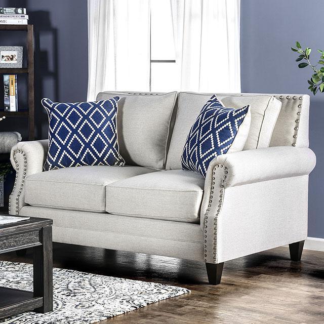 Giovanni Beige/Blue Love Seat - Time 2 Sleep (West Covina, CA)