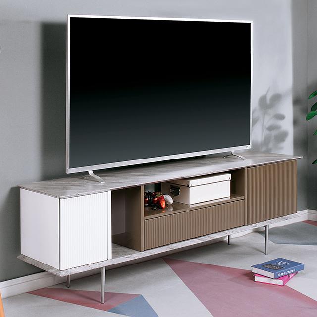 BLAIR 70" TV Console, White/Champagne/Gray - Time 2 Sleep (West Covina, CA)