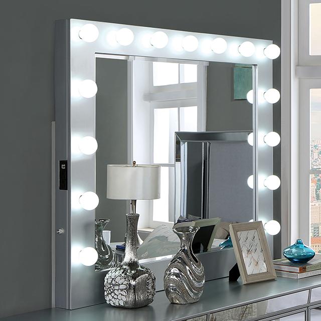 BELLADONNA Mirror w/ USB, Power, Light, Silver - Time 2 Sleep (West Covina, CA)
