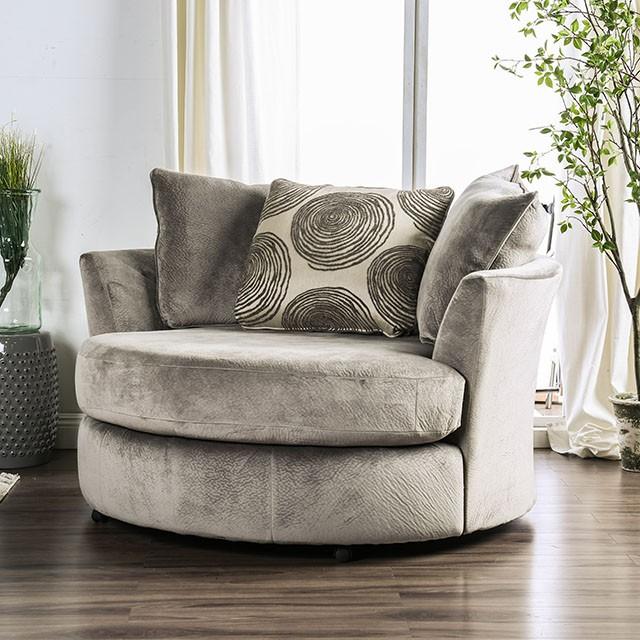 Bonaventura Gray/Pattern Swivel Chair - Time 2 Sleep (West Covina, CA)