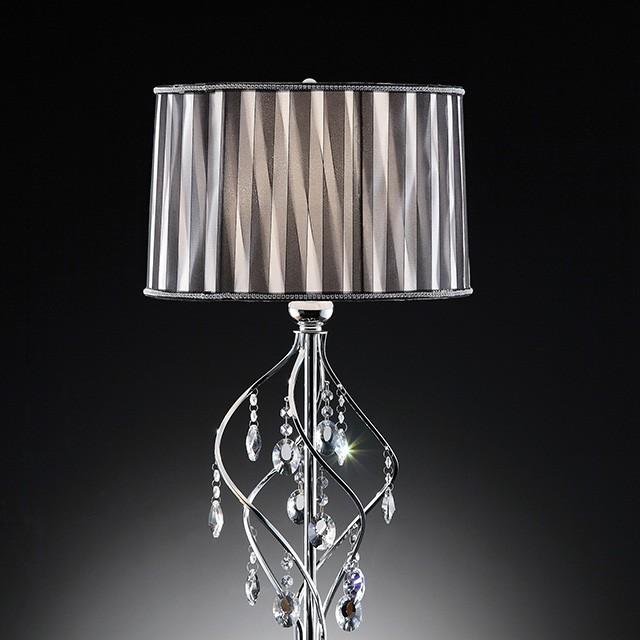 Arya Black/Chrome Table Lamp, Hanging Crystal - Time 2 Sleep (West Covina, CA)