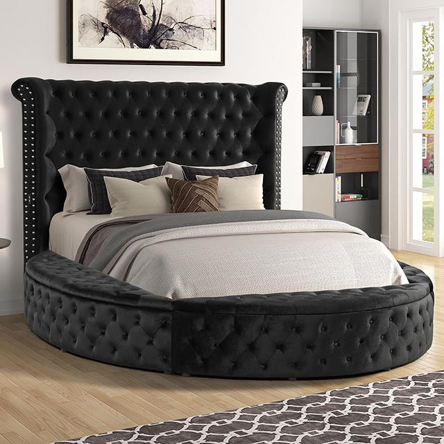 SANSOM E.King & Queen Bed, Black, Blue, & Grey - Time 2 Sleep (West Covina, CA)