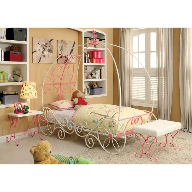 ENCHANT Pink/White Twin Bed - Time 2 Sleep (West Covina, CA)