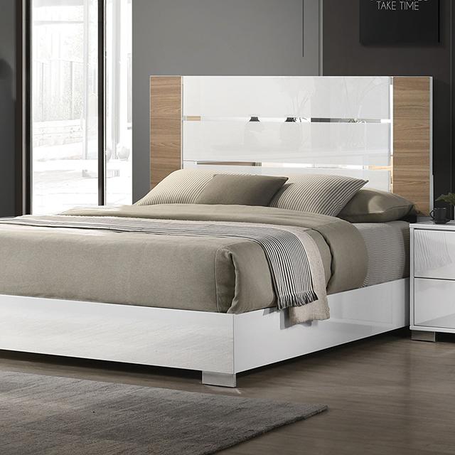 ERLANGEN Cal.King & E.King Bed, White/Natural - Time 2 Sleep (West Covina, CA)
