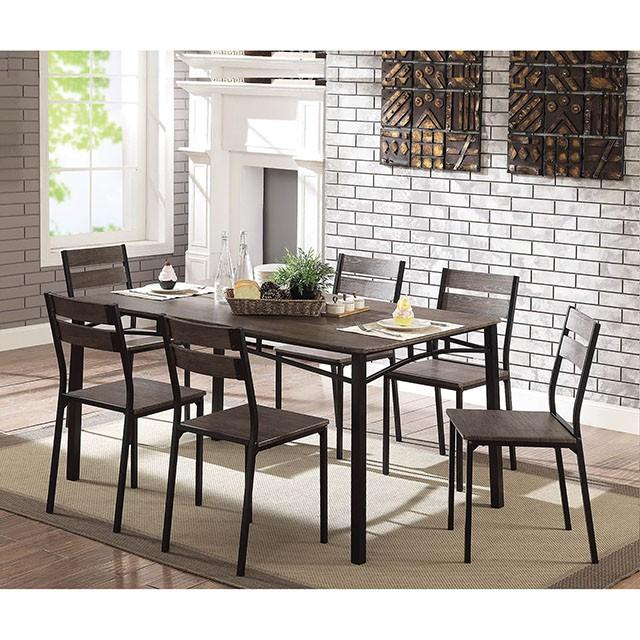 Westport Antique Brown/Black 7 Pc. Dining Table Set - Time 2 Sleep (West Covina, CA)