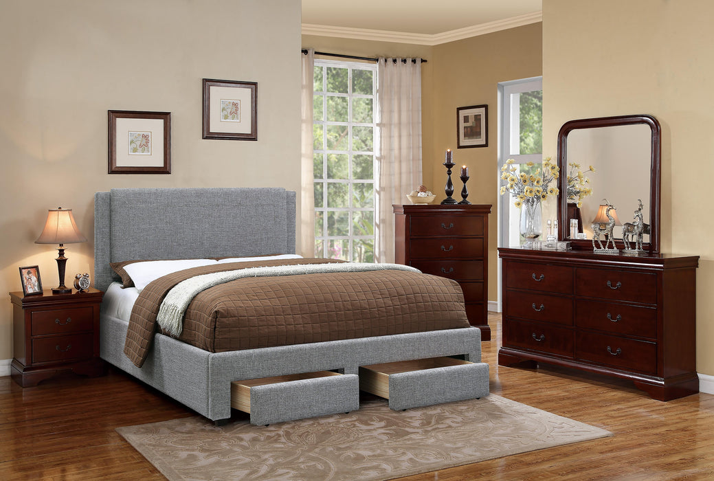 Liihcc Full Bed/Stone Ash in Light Grey / Black - Time 2 Sleep (West Covina, CA)