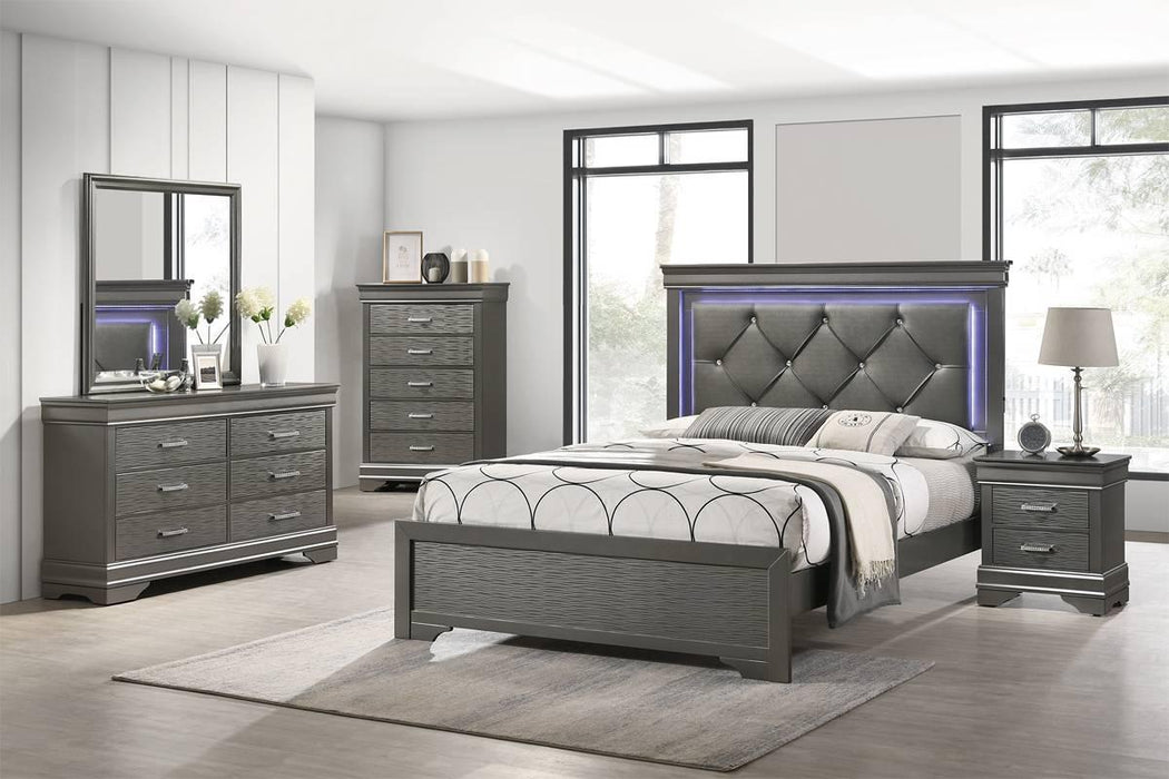 Liihfd Queen Bed in Gray / Dark Gray - Time 2 Sleep (West Covina, CA)