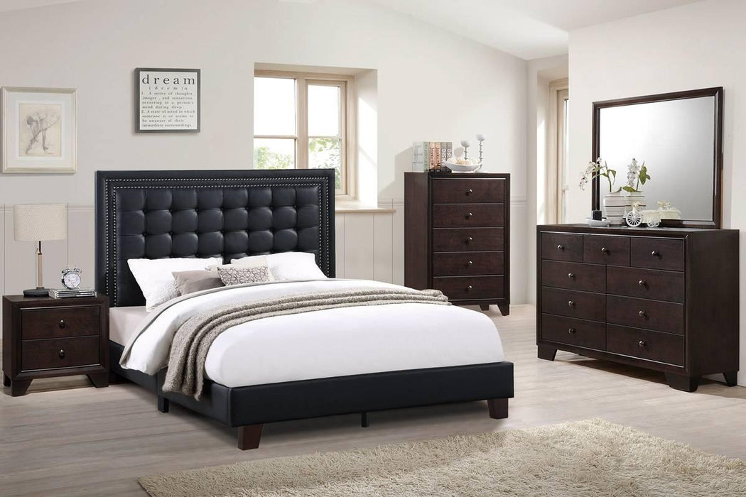 Vphong Queen Bed in Black / Espresso - Time 2 Sleep (West Covina, CA)