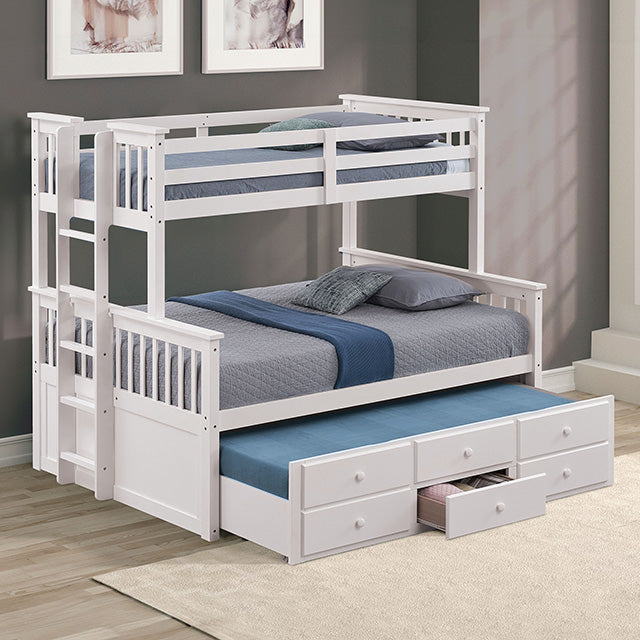 University Twin/Full Bunk Bed Grey, Walnut, & White - Time 2 Sleep (West Covina, CA)