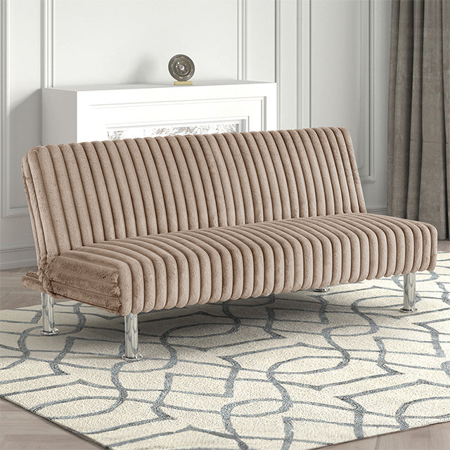 Hinwil Futon Sofa Bed Pink, Beige Grey, & Black - Time 2 Sleep (West Covina, CA)