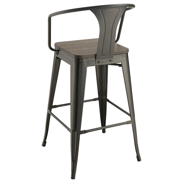 Cavalier 3-piece Square Bar Table Set Dark Elm and Black - Time 2 Sleep (West Covina, CA)