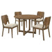 Crestmore 5-piece 46-inch Round Wood Dining Table Set Walnut - Time 2 Sleep (West Covina, CA)