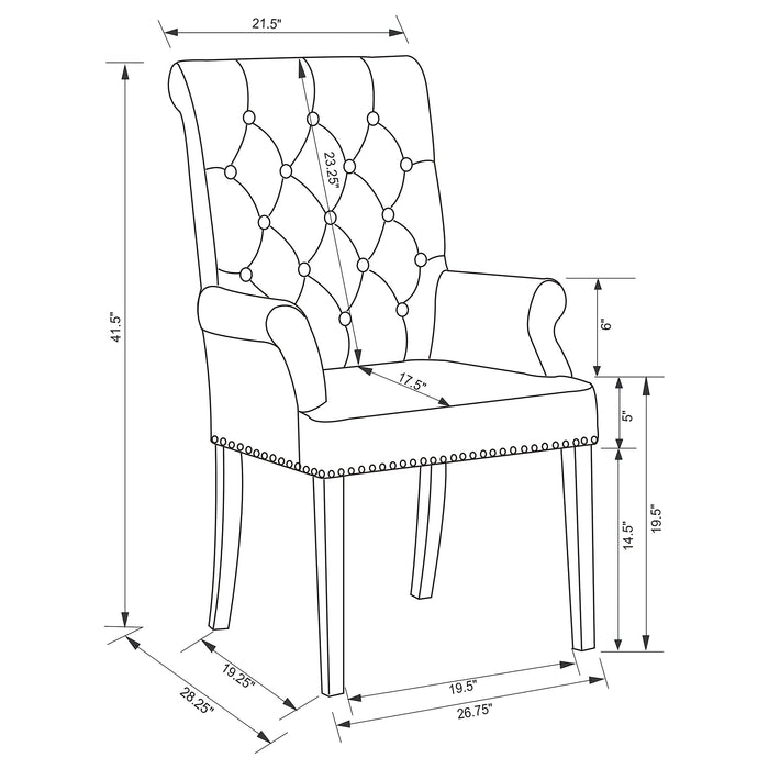 Alana Arm Chairs - Time 2 Sleep (West Covina, CA)