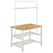 Edgeworth 3-piece Kitchen Island Counter Table Set White - Time 2 Sleep (West Covina, CA)
