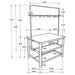 Edgeworth 3-piece Kitchen Island Counter Table Set White - Time 2 Sleep (West Covina, CA)