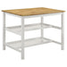 Edgeworth Kitchen Island Counter Table Brown and White - Time 2 Sleep (West Covina, CA)