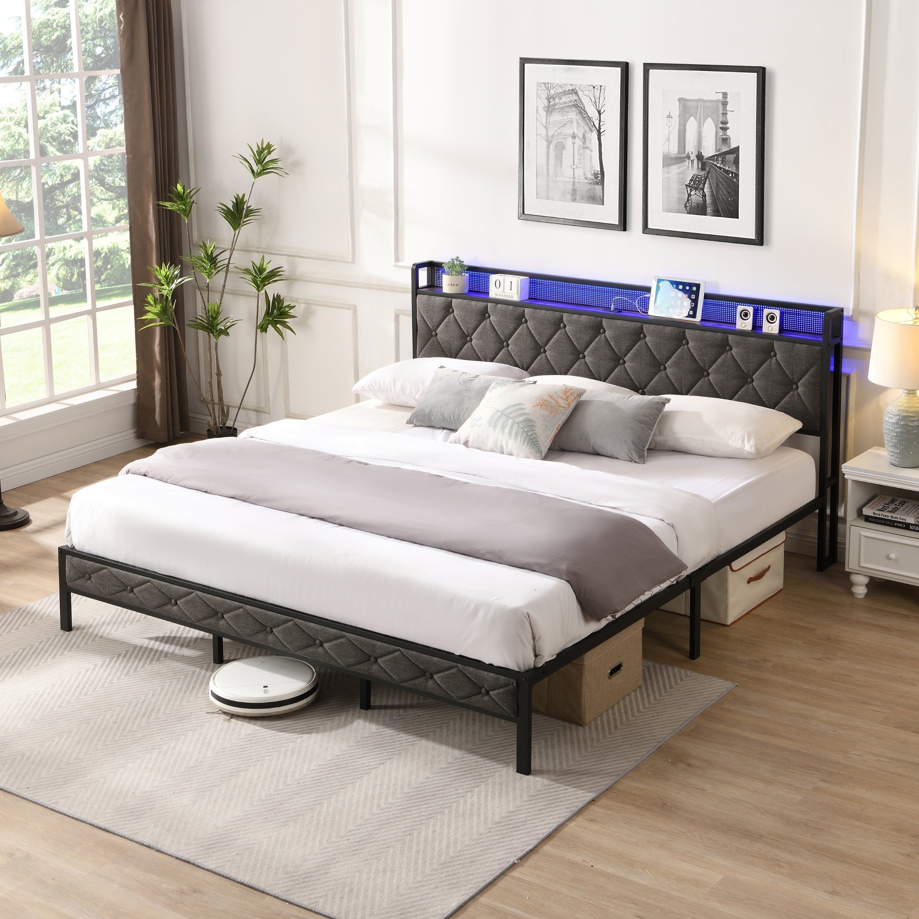 King Size Platform Bed Frame 