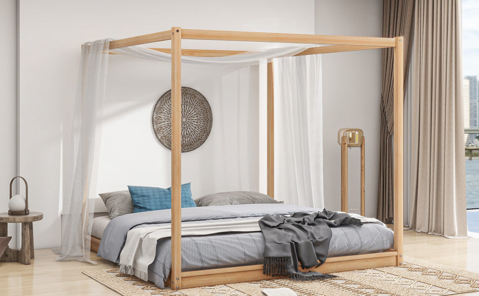 King Size Canopy Platform Bed