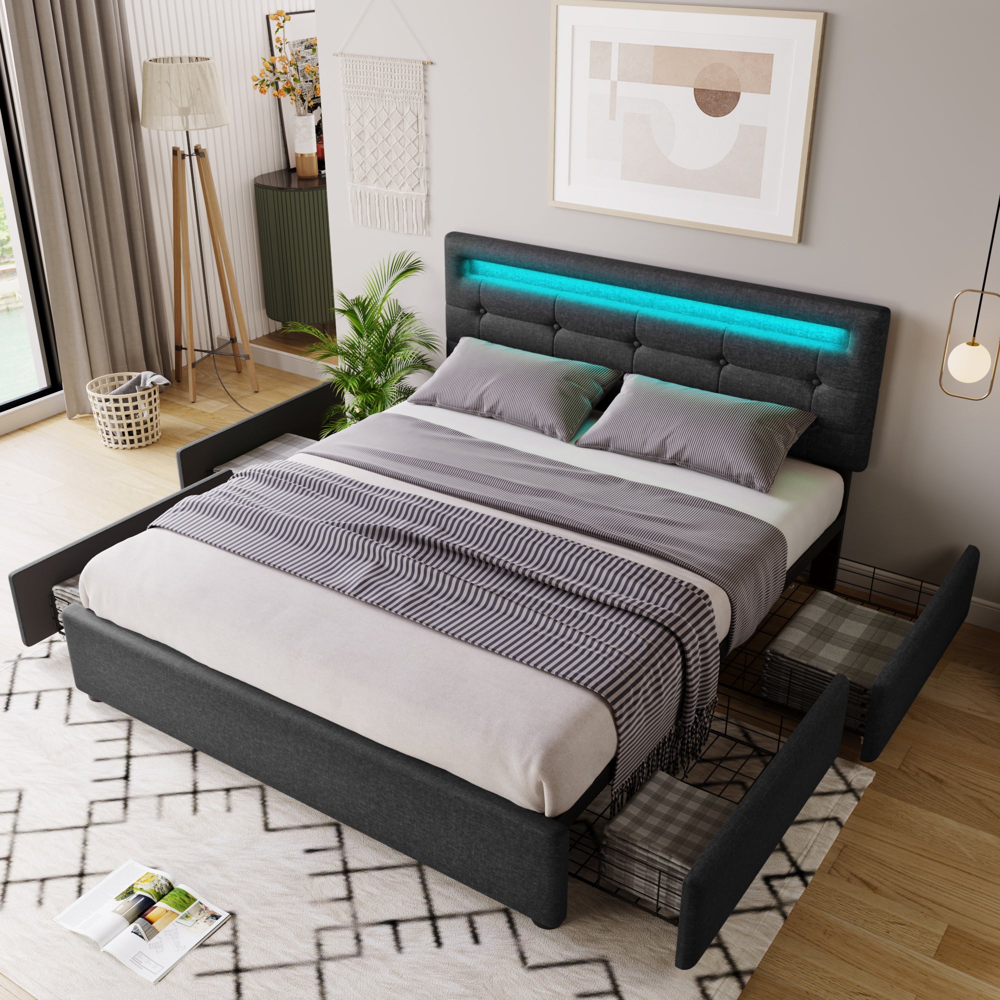 Queen Led Bed Frame