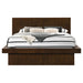 Jessica Eastern King & Queen Platform Bed with Rail Seating Cappuccino - Time 2 Sleep (West Covina, CA)