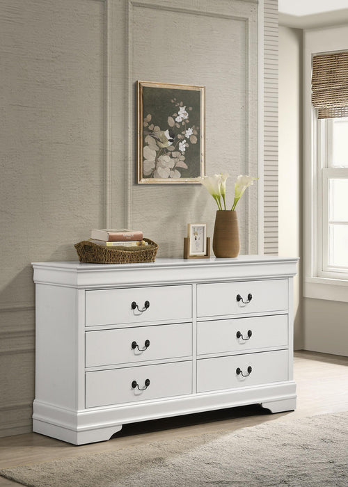 Louis Philippe 6-drawer Dresser White - Time 2 Sleep (West Covina, CA)