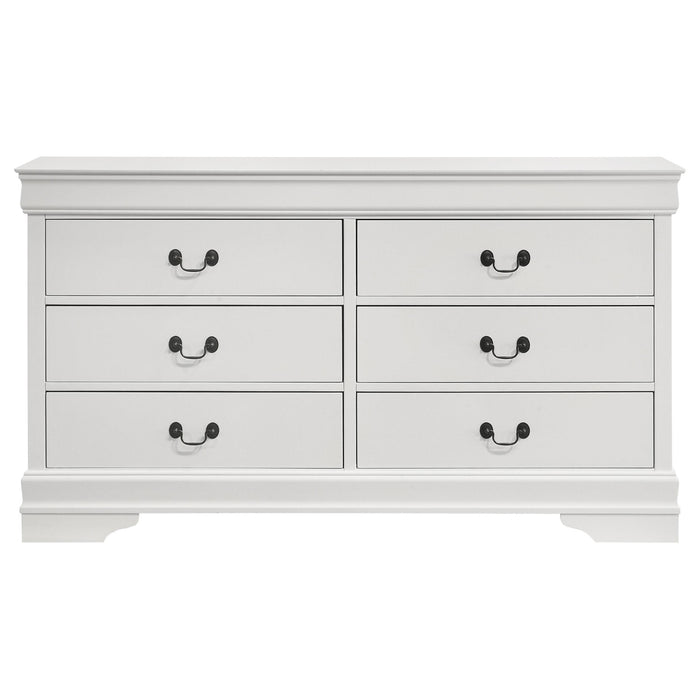 Louis Philippe 6-drawer Dresser White - Time 2 Sleep (West Covina, CA)