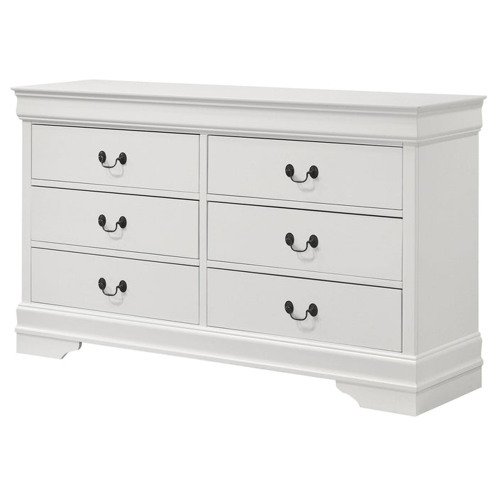 Louis Philippe 6-drawer Dresser White - Time 2 Sleep (West Covina, CA)