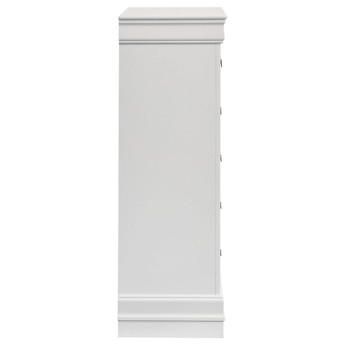 Louis Philippe 5-drawer Bedroom Chest White - Time 2 Sleep (West Covina, CA)