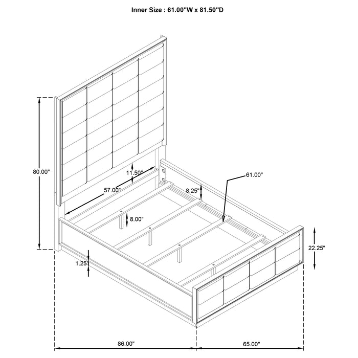 Durango 4 & 5 Piece E.King, Cal.King & Queen Bedroom Set - Time 2 Sleep (West Covina, CA)