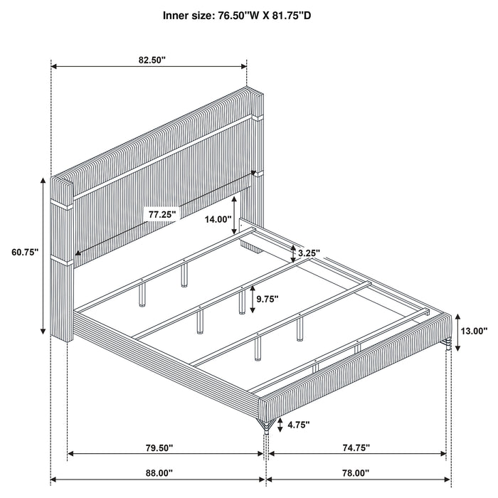 Lucia Eastern King & Queen Bed Beige & Grey - Time 2 Sleep (West Covina, CA)