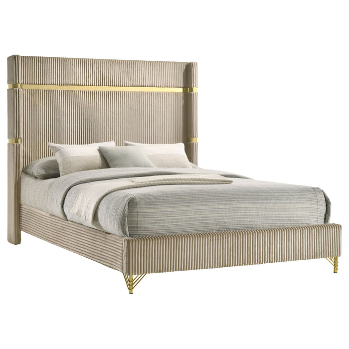 Lucia Eastern King & Queen Bed Beige & Grey - Time 2 Sleep (West Covina, CA)