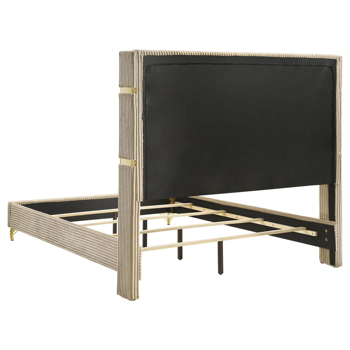 Lucia Eastern King & Queen Bed Beige & Grey - Time 2 Sleep (West Covina, CA)