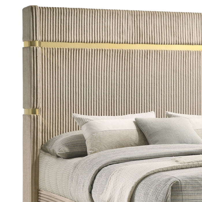 Lucia Eastern King & Queen Bed Beige & Grey - Time 2 Sleep (West Covina, CA)