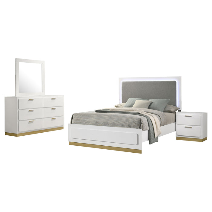 Caraway 4 Pc & Pc E.King, Cal.King, & Queen Bedroom Set Black & White - Time 2 Sleep (West Covina, CA)